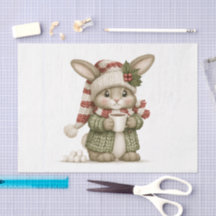 Christmas Bunny with Hot Cocoa