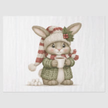 Christmas Bunny with Hot Cocoa