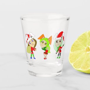 Christmas Bunnygirls   Shot Glass
