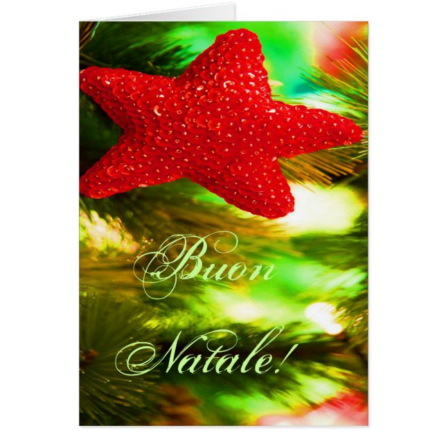 Christmas Buon Natale Red Christmas Star II (Front)