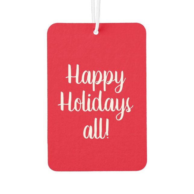 Christmas Burrito Elf ears hat Waving Hello Air Freshener (Back)