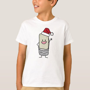 Christmas Burrito Waving Hello Santa Hat Holiday T-Shirt