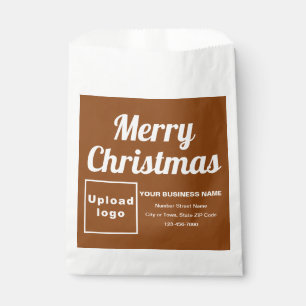 Christmas Business Brown Background Paper Bag