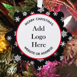 Christmas Business Customer Appreciation Gifts Ornament Card<br><div class="desc">Add your business logo and information to this customer and employee appreciation gift Christmas ornament or gift tag.</div>