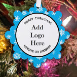 Christmas Business Customer Appreciation Gifts Ornament Card<br><div class="desc">Add your business logo and information to this customer and employee appreciation gift Christmas ornament or gift tag.</div>