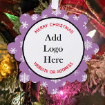 Christmas Business Customer Appreciation Gifts Ornament Card<br><div class="desc">Add your business logo and information to this customer and employee appreciation gift Christmas ornament or gift tag.</div>