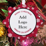 Christmas Business Customer Appreciation Gifts Ornament Card<br><div class="desc">Add your business logo and information to this customer and employee appreciation gift Christmas ornament or gift tag.</div>