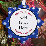 Christmas Business Customer Appreciation Gifts Ornament Card<br><div class="desc">Add your business logo and information to this customer and employee appreciation gift Christmas ornament or gift tag.</div>