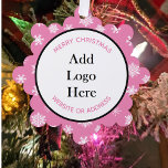 Christmas Business Customer Appreciation Gifts Ornament Card<br><div class="desc">Add your business logo and information to this customer and employee appreciation gift Christmas ornament or gift tag.</div>
