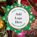 Christmas Business Customer Appreciation Gifts Ornament Card<br><div class="desc">Add your business logo and information to this customer and employee appreciation gift Christmas ornament or gift tag.</div>