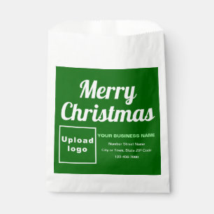 Christmas Business Green Background Paper Bag