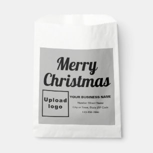 Christmas Business Grey Background Paper Bag