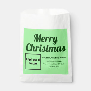 Christmas Business Light Green Background Favour Bag