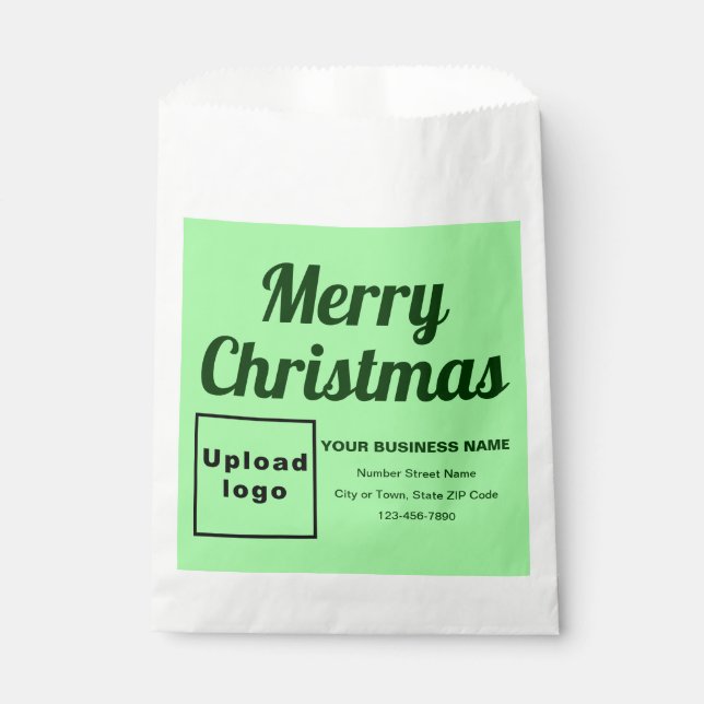 Christmas Business Light Green Background Favour Bag (Front)