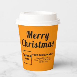 Christmas Business Orange Color Paper Cup