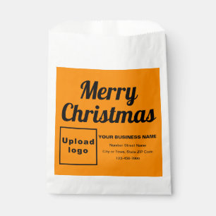 Christmas Business Orange Colour Background Favour Bag