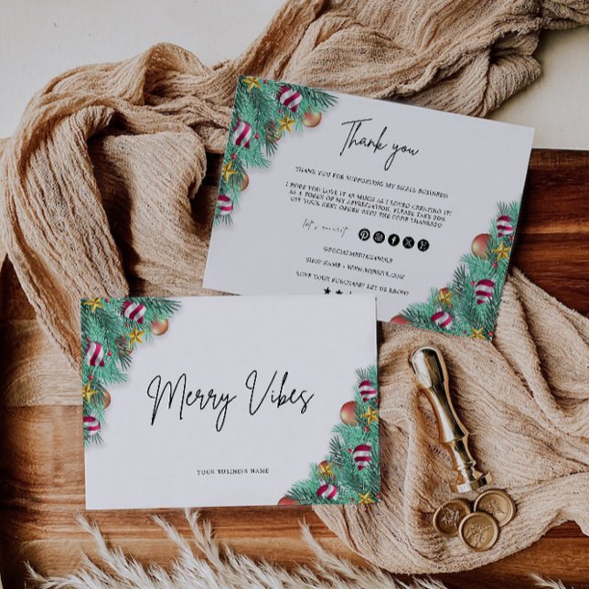 Christmas Business Thank You Card Template (Christmas Business Thank You Card Template)