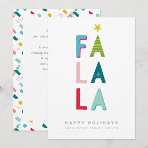 CHRISTMAS BUSINESS THANKS modern typography falala Invitation