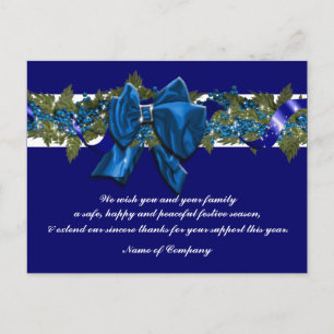 Christmas business wishes PERSONALIZE Holiday Postcard