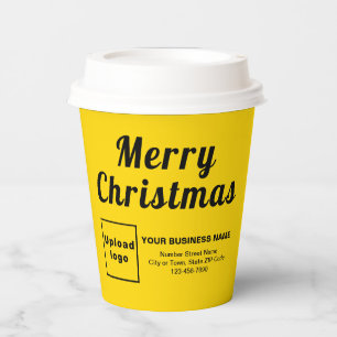 Christmas Business Yellow Paper Cup