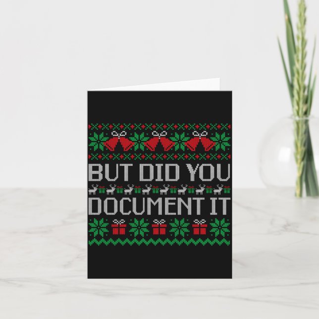 Christmas But Did You Doent It Ugly Office Party S Card (Front)