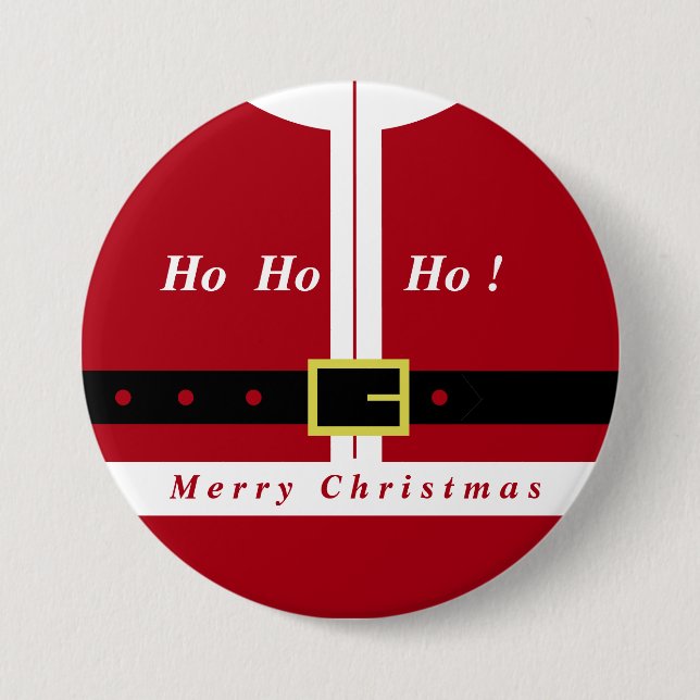Christmas Button Funny Santa Claus Gift (Front)