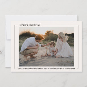 Christmas By The Sea Photo Holiday Card