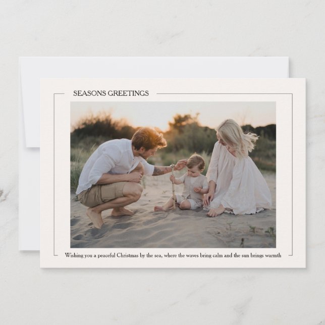 Christmas By The Sea Photo Holiday Card (Front)