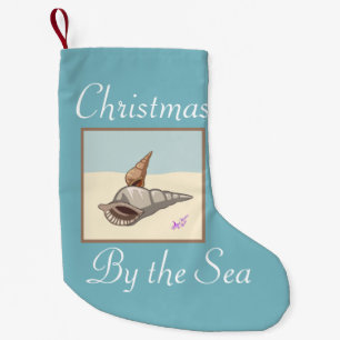 Christmas by the Sea Seashells Christmas Stocking