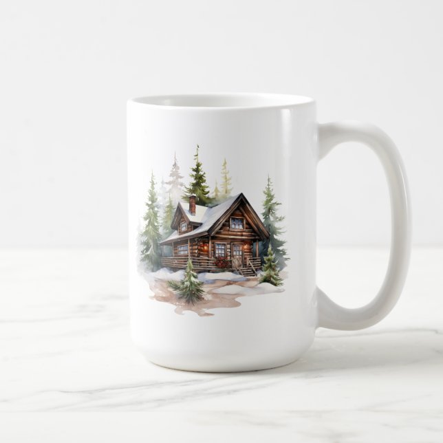 Christmas Cabin Mug (Right)
