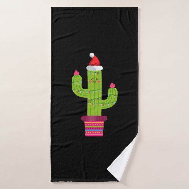Christmas Cactus (Serviette de bain)