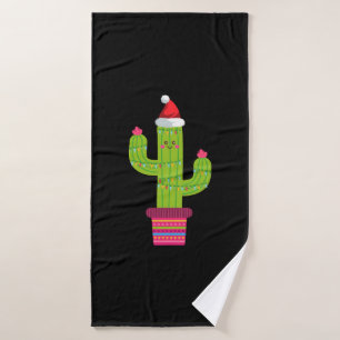 Christmas Cactus Bath Towel