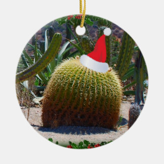 Christmas Cactus Ceramic Ornament