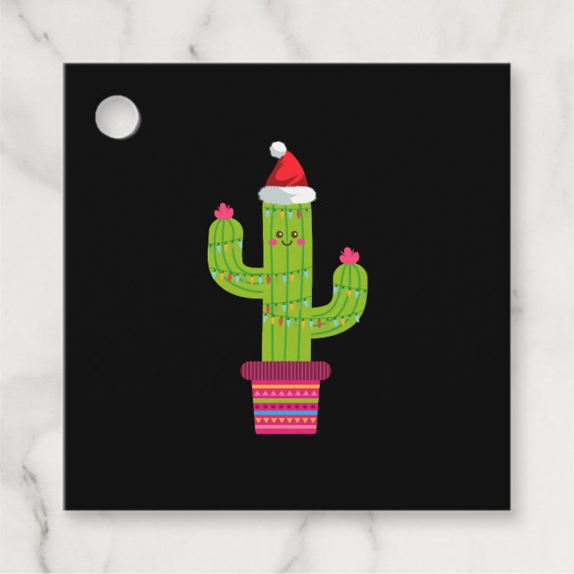 Christmas Cactus Favour Tags (Front)