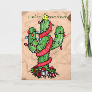 Christmas Cactus Greeting Card