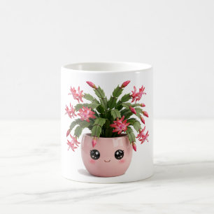 Christmas Cactus Kawaii Indoor Plant Mug