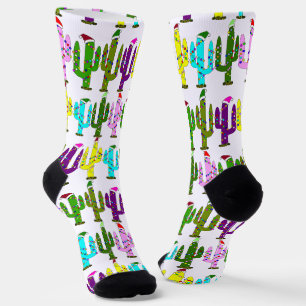 Christmas Cactus Socks