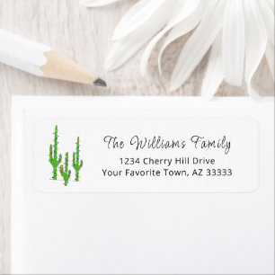 Christmas Cactus Southwestern Return Address