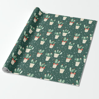 Christmas Cactus Wrapping Paper