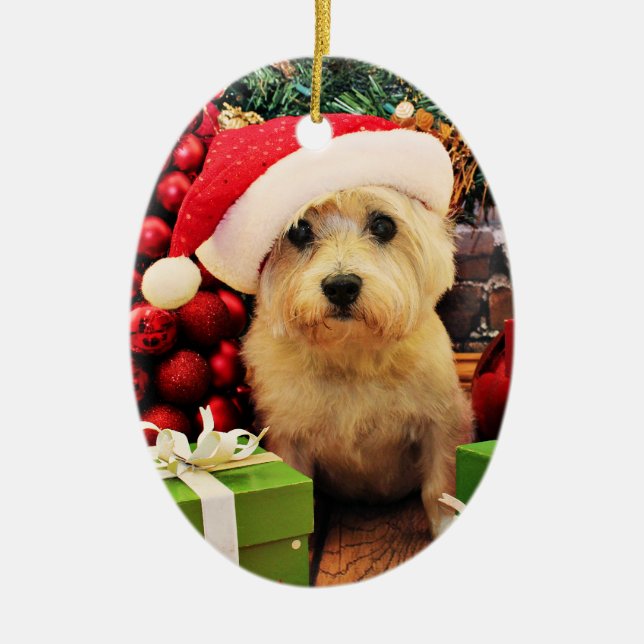 Christmas - Cairn Terrier - Roxy Ceramic Ornament (Front)