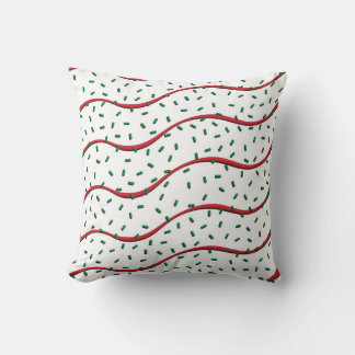 Christmas Cake Inspired Throw Pillow