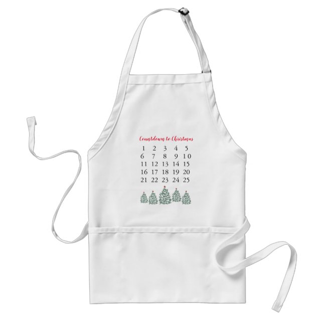 Christmas Calendar Countdown to Christmas Art Standard Apron (Front)