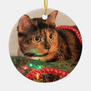 Christmas Calico Cat Ornament