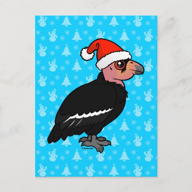Christmas California Condor Holiday Postcard (Front)