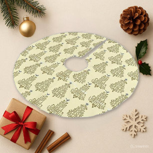 Christmas Calligraphy Fir Tree Skirt