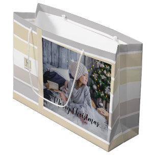 Christmas Calligraphy Winter Colour Palette Photo Large Gift Bag