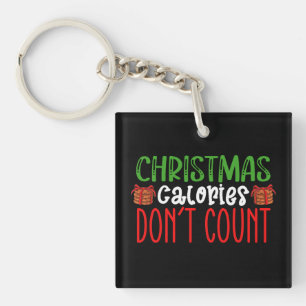 Christmas Calories Don't Count Cookies Family Keychain