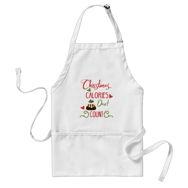 christmas calories dont count funny holiday quote standard apron (Front)