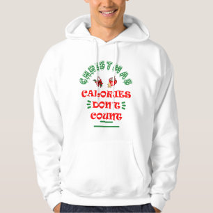 Christmas Calories Don't Count Funny Simple Hoodie
