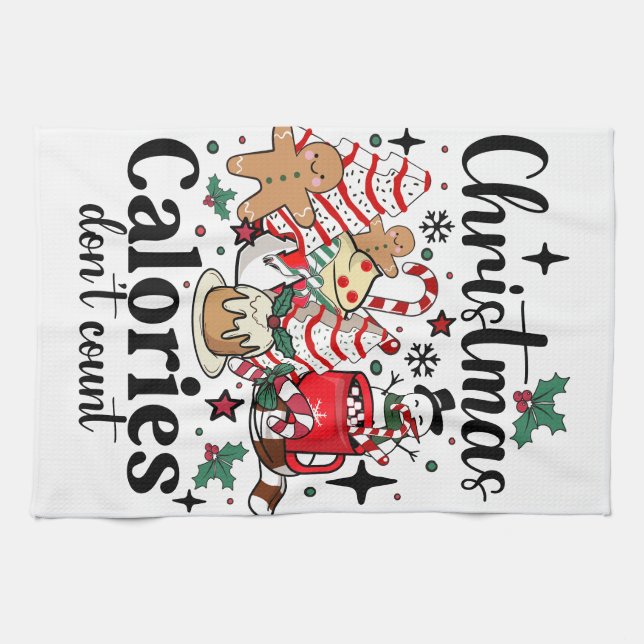Christmas Calories Don't Count Kitchen Towel (Horizontal)